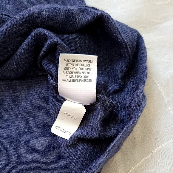 SO Vintage Y2K Navy Blue Fitted Short Sleeve T-Shirt With Cap Sleeves For Women - Picture 6 of 7